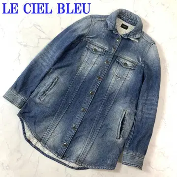 르쉘 블루 긴팔 데님 자켓 보아 코튼 100% 40 C4977