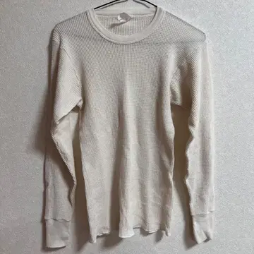 연대 불명 화이트 서멀 셔츠 긴팔 티셔츠