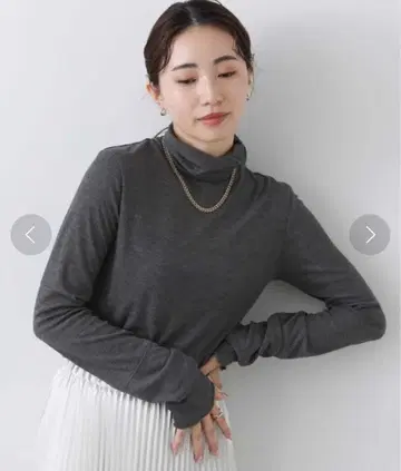 Gready Brilliant 멜란지 리브 터틀넥 티셔츠