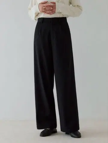 crewre 개버 플리스 웜 슬랙스 블랙 팬츠 사이즈 3