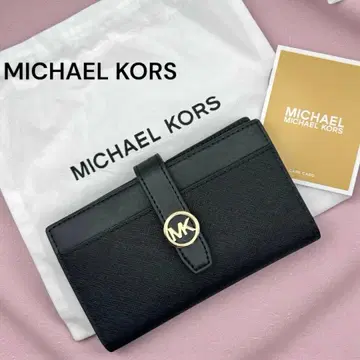 미사용 컴팩트 접이식 지갑 MICHAEL KORS 접이식 지갑 블랙