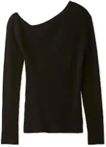 FRAY I.D 비대칭 데콜테 리브 니트