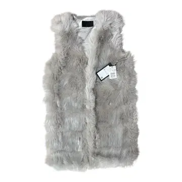 택 포함 새상품 scot club 스콧 클럽 퍼 롱 베스트 라이트 그레이