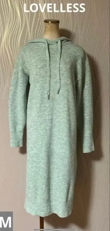 LOVELLESS 러블레스 후드 부착 니트 롱 원피스