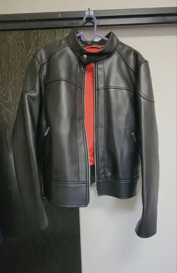 GU and beautiful people 블랙 가죽 자켓 XXL