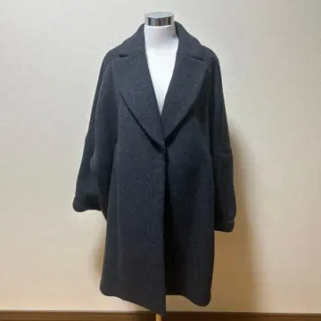 그레이 오버 사이즈 롱 코트