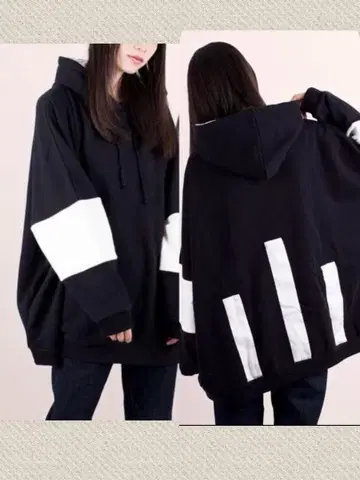 하라페코 상점/빅 실루엣 후드티