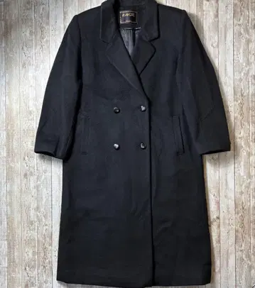 롱 코트 블랙 캐시미어 100% 안감 큐프라 100% 일본제 L~LL