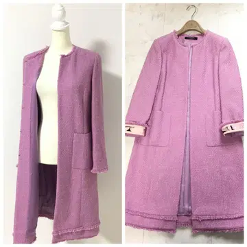 새상품급 LEONARD 레오나르 최고급 트위드 코트 아우터 40