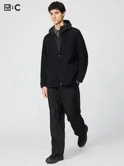 유니클로C 이지 와이드 테이퍼드 팬츠 블랙 M