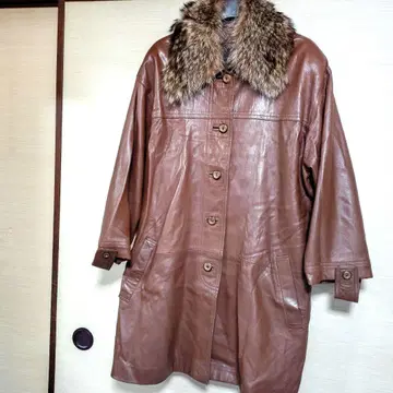 소가죽 코트 남녀 공용