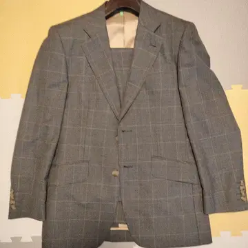 dunhill 그레이 체크 비즈니스 정장