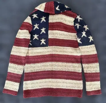 미국 국기 디자인 니트 스웨터 가디건