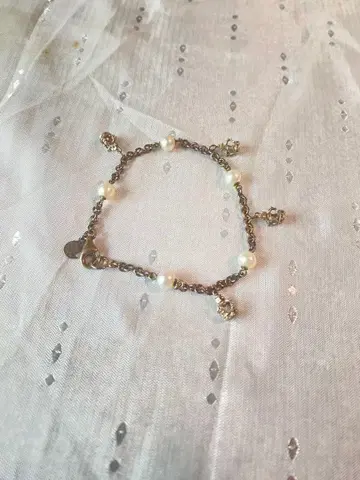 저스틴 데이비스 펄 장식 팔찌 18cm