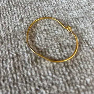 세르주 트라발 LOVE 골드 도금 후프 뱅글