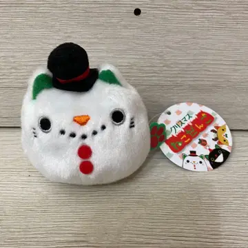 [택 포함 미사용] 크리스마스 고양이 뭉치 스노우맨 산에이 무역