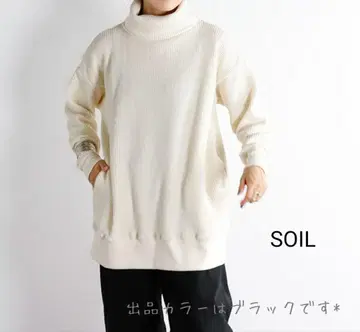SOIL 코튼 와플 터틀넥