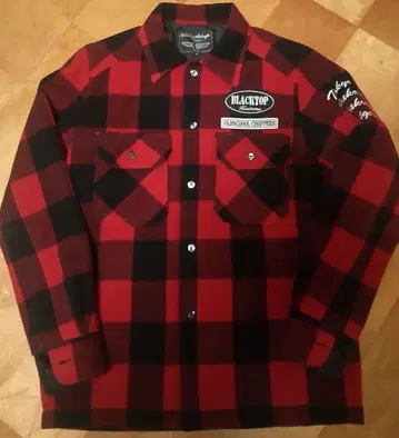 BLACKTOP 체크 플란넬 셔츠 BTMC 블랙탑 모터사이클