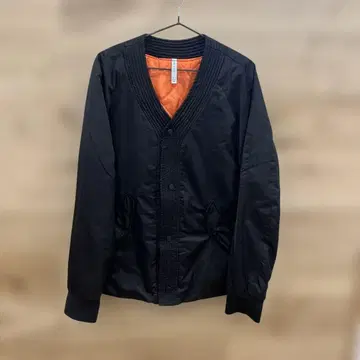 ZARA 블랙 MA-1 플라이트 자켓 오렌지 안감