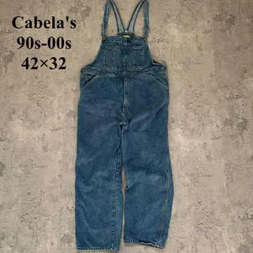 90s-00s 카벨라스 (42 x 32) 데님 오버롤 *안감 플란넬*