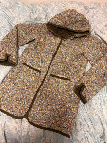 리버서블 퀼팅 자켓 후드 부착 M