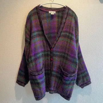 모헤어 니트 가디건