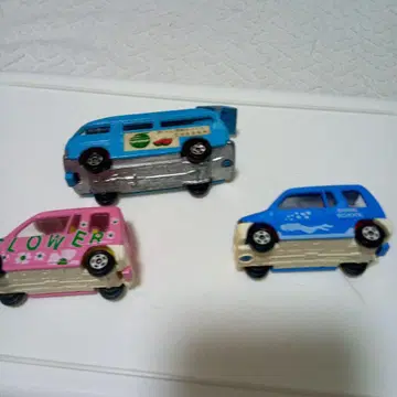 미니카 3대 세트 컬러풀 디자인 모두 일본제