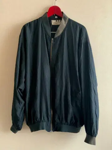 90s 유로 실크 블루종 MA-1 플라이트 자켓 블랙 봄버
