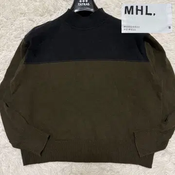 미사용급/24년 모델 MHL. 니트 하이넥 도킹 바이컬러