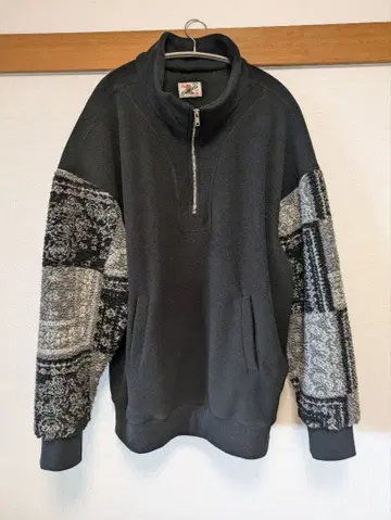 Karaku 양면 기모 플리스 하프 지퍼 맨투맨 3XL