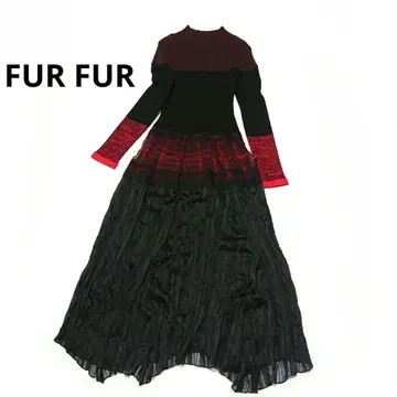furfur 퍼퍼 컬러 블록 패브릭 콤비 원피스