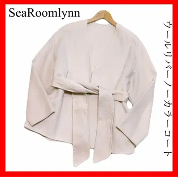 searoomlynn 노카라 코트 라이트 핑크 벨트 울