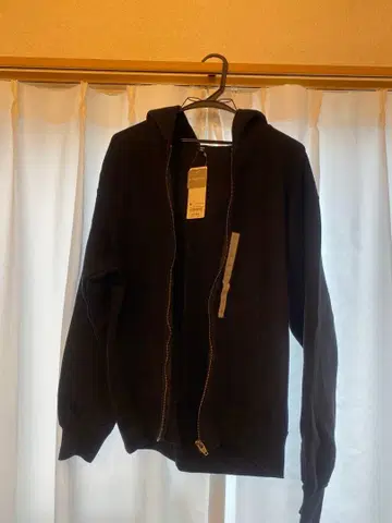 GU 헤비 웨이트 맨투맨 풀 집업 후드티 M 블랙