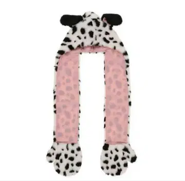 101마리 강아지 패턴 플리스 후드