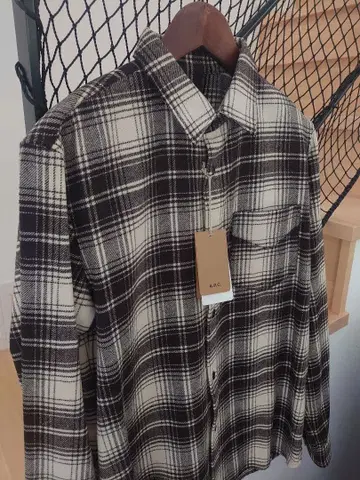 [택 포함 새상품] A.P.C. CHEMISE SATURDAY 울 셔츠