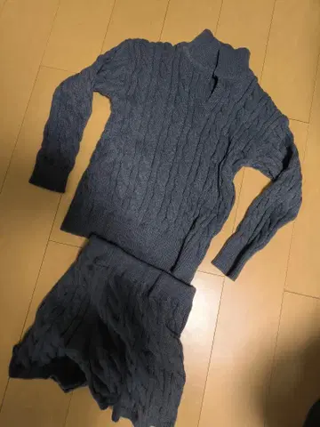 anonenone 아노네노네 루즈핏 니트 셋업 그레이