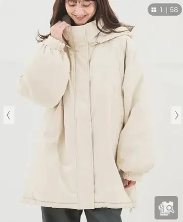 롱 몬스터 블루종 몬스터 코트 화이트 아이보리 화이트 경량