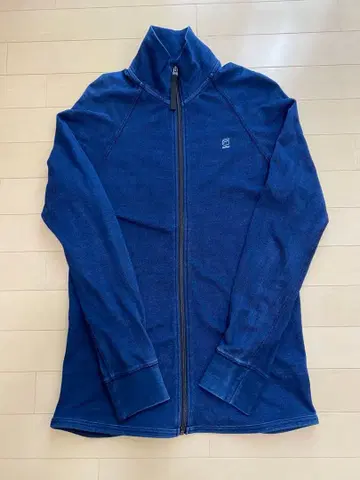 G-STAR RAW 풀 집업 하이넥 네이비