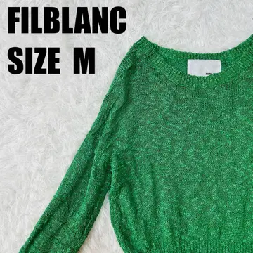 필블랑 일본제 니트 스웨터 M 사이즈 상당 그린 [ 234 ]
