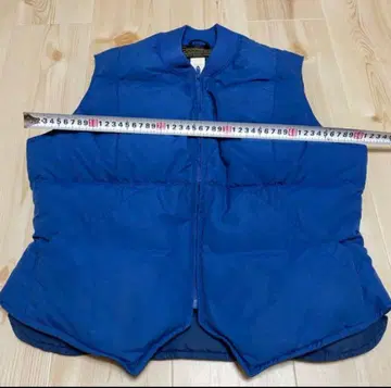 80년대 에디 바우어 빈티지 다운 베스트 파랑