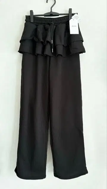 jouetie 스커트 레이어드 스웨트 팬츠