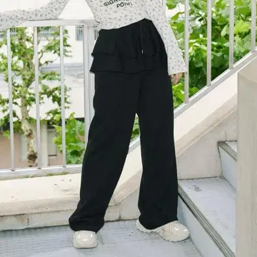 jouetie 스커트 레이어드 스웨트 팬츠 하의