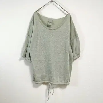 로주몬드클레르 드로스트 라메 상의 라이트 그린 반팔