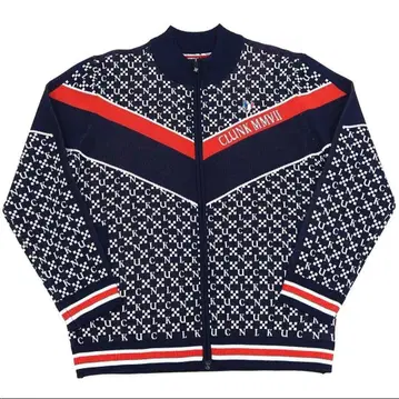 24AW CLUNK 자카드 니트 자켓 골프웨어 클랭크