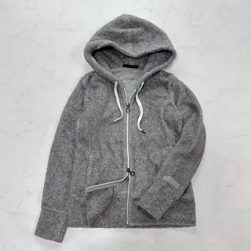 타트라스 플리스 후드티 블루종 자켓 후드 그레이 보아 소매 로고