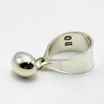 GEORG JENSEN 156 볼드 드롭 실버 반지 925S