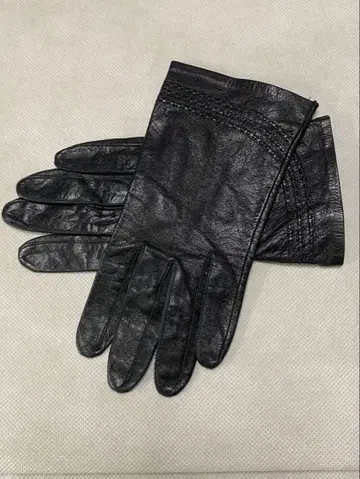 가죽 검은색 장갑 스티치 디자인 여성용