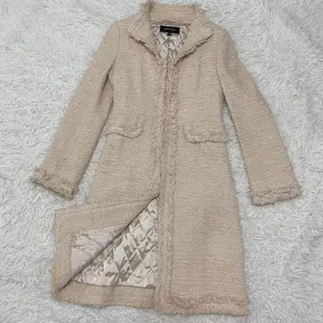 EPOCA 에포카 트위드 롱 코트 베이지