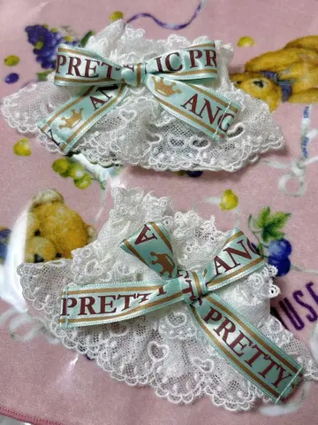 AngelicPretty 멜티 초콜릿 소매 장식 화이트