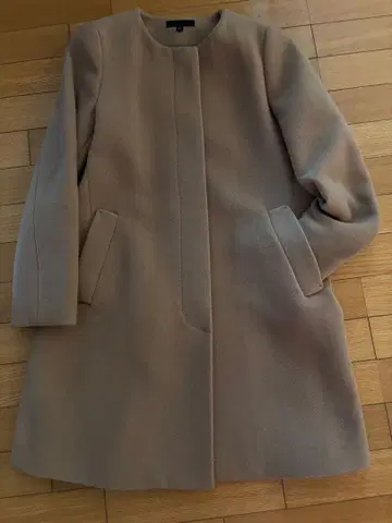 유니클로 노카라 롱 코트